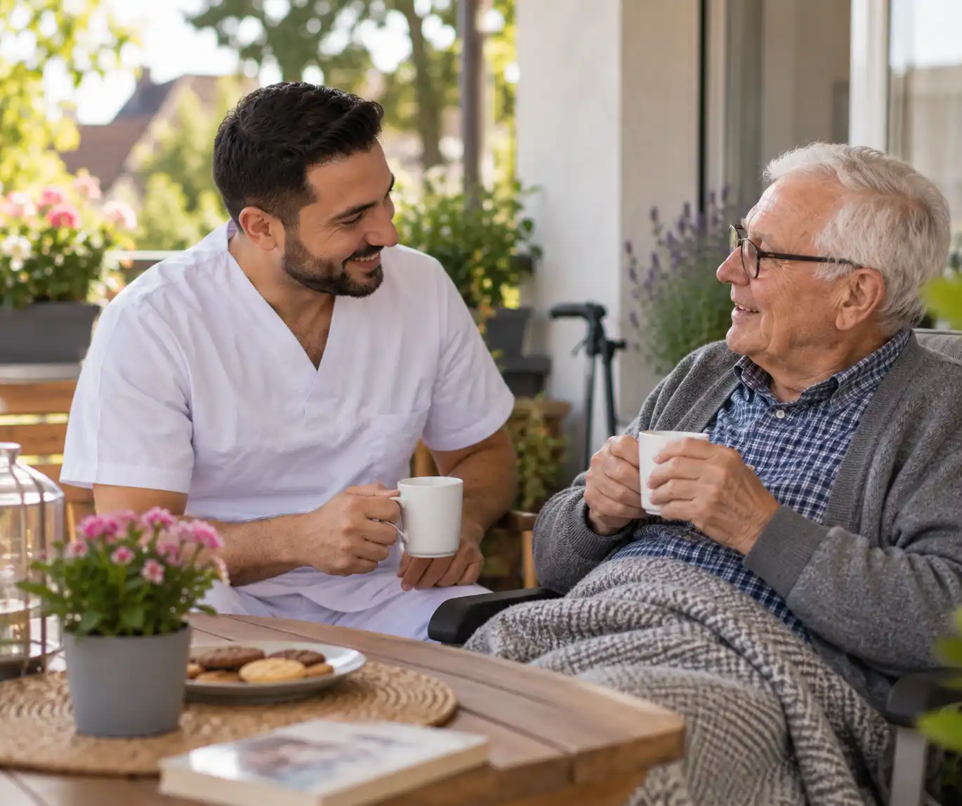 Persönliche Verhinderungspflege und Betreuung eines Seniors zu Hause
